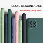 Чехол из жидкого силикона для Samsung Galaxy A22 A12 M12 A32 A52 A72 M32 M42 Quantum 2, оригинальный защитный мягкий чехол-накладка для камеры