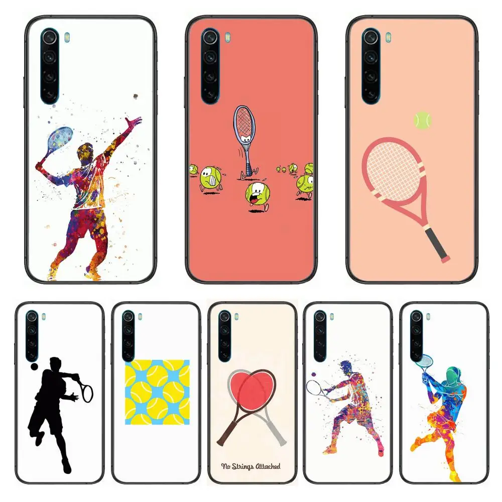 

Tennis lovers tennis Prince cartoon Phone Case For XiaoMi Redmi Note 9S 8 7 6 5 A Pro T Y1 Anime Black Cover Silicone Back Pre