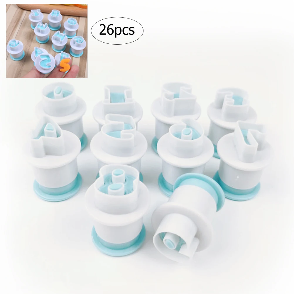 10/26 шт. Цифровой алфавит печенье формы для торта инструменты Пластик буквы Fondant