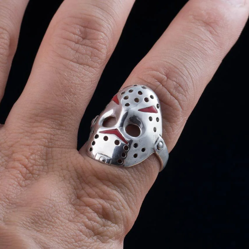 NPKDS Punk Friday The 13th Jason Voorhees Mask Rings for Men Gothic Ring Dropshipping Gifts | Украшения и аксессуары