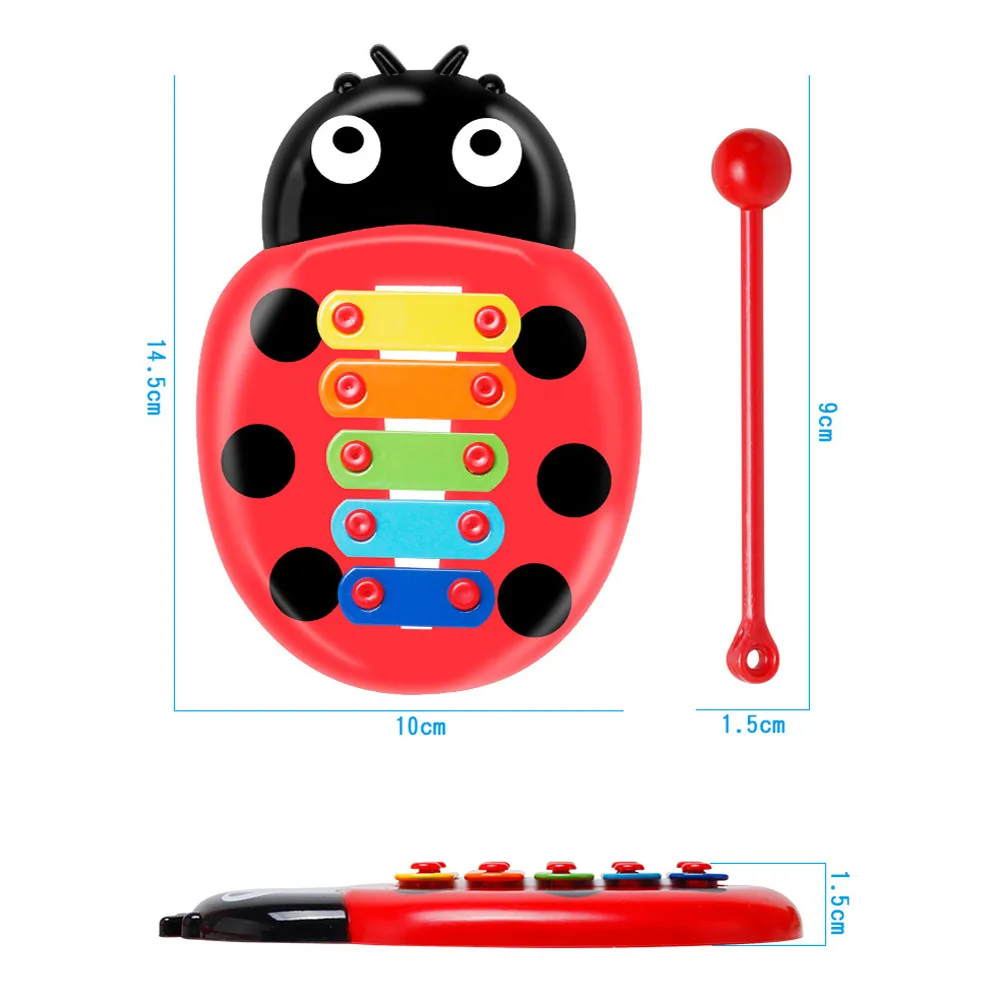 

Colorful Creative Ladybird Baby Kid 8-note Xylophone Musical Toys Wisdom Development Early Intellectual Development Toy