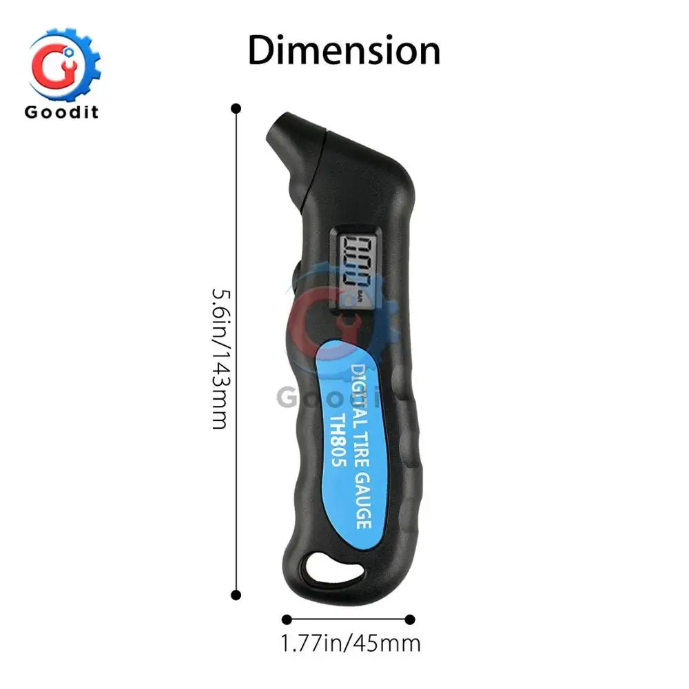 TH805 автомобильных шин Air Давление измерителем влажности и температуры ЖК дисплей