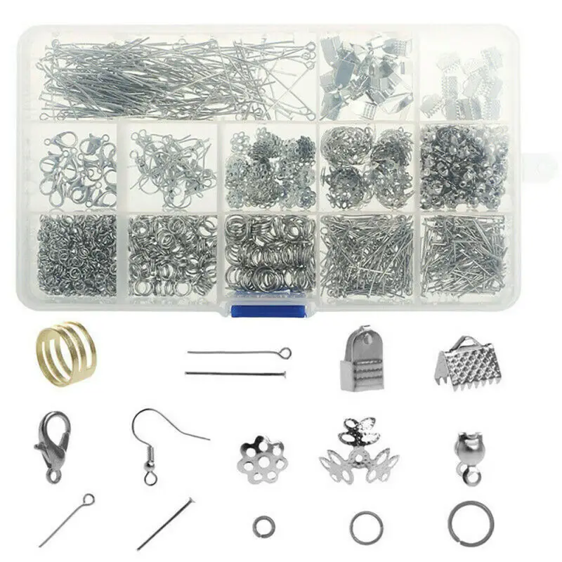 

Jewellery Making Kit, 1010 pcs Jewellery Finding Set, Jewelry Findings Starter