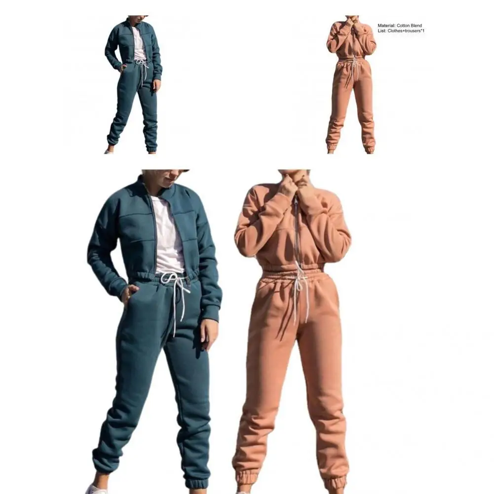 

Модный термостойкий комплект с толстовкой и брюками на шнурке с карманами, утепленная повседневная одежда, приятный на ощупь, для повседнев...