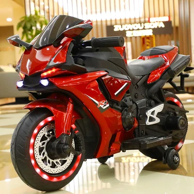 New children's electric toy motorcycle Battery car tricycle Little boy and girl remote control Rechargeable stroller | Игрушки и