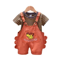 new summer baby girl clothes children boys cotton t shirt strap shorts 2pcssets toddler casual costume outfits kids tracksuits