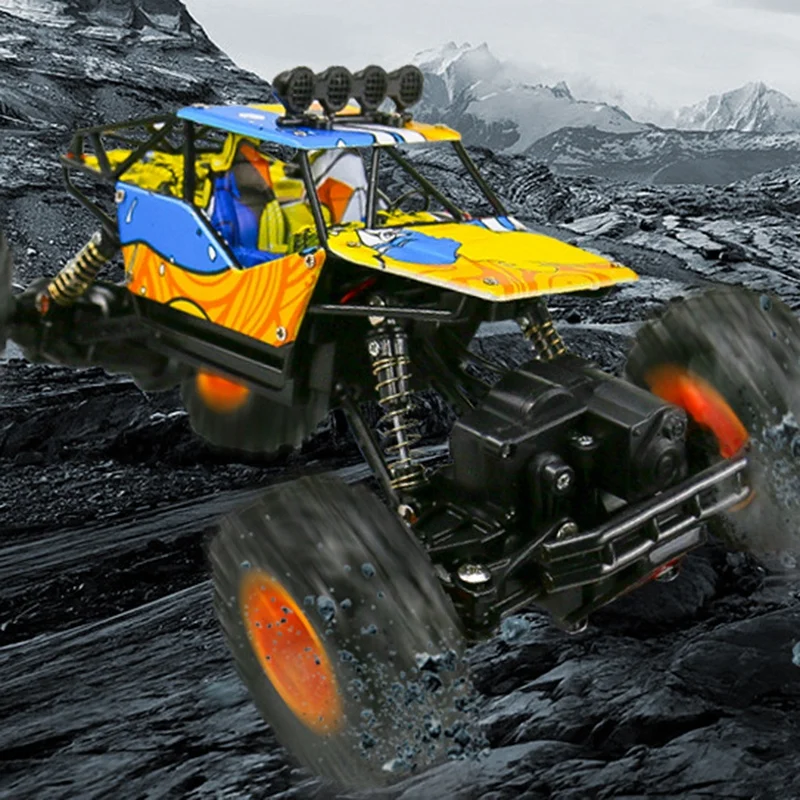 1/16 2 4 Ghz сплав корпус Rock Crawler 4Wd двойные двигатели внедорожный пульт