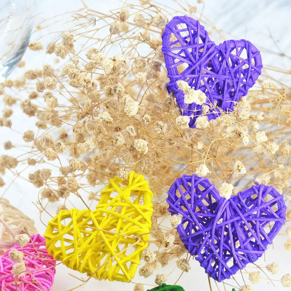 5 шт. ручной работы разноцветный шар из ротанга с сердечком ремесло декор Sepak Takraw