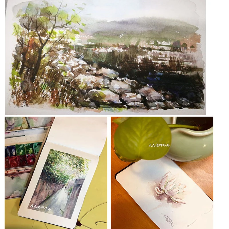 Альбом для путешествий акварель из хлопчатобумажной целлюлозы 300 г 24 дюйма |