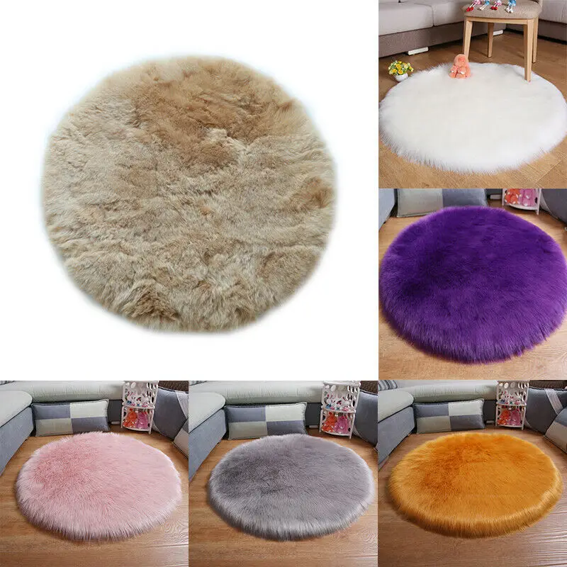 Ворсистый коврик искусственные шерстяные коврики домашний декоративный 5 цветов