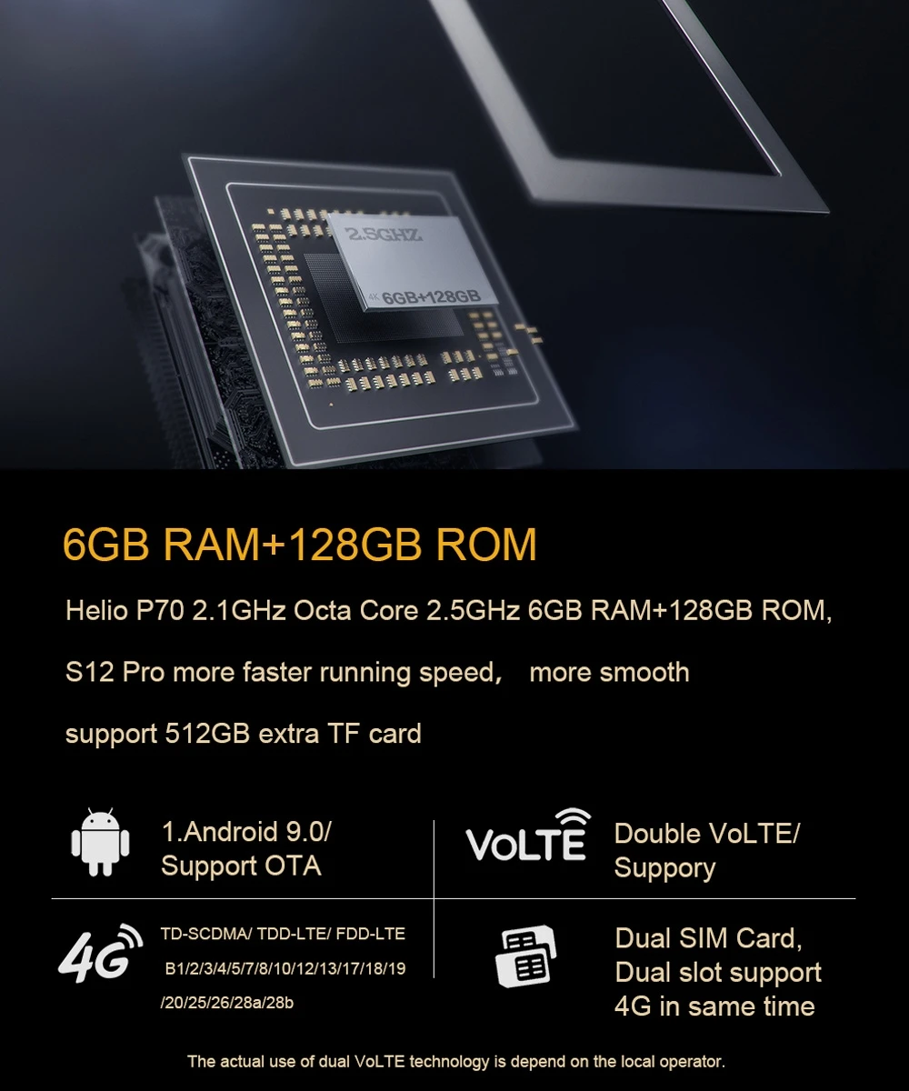 Conquest S12 Pro смартфон с 5 дюймовым дисплеем восьмиядерным процессором Helio P70 ОЗУ 6 ГБ
