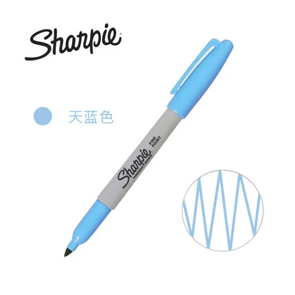1 шт. Sharpie 31993 экологически чистый мелкий точечный Перманентный маркер 1 мм беспыльный маркер 21 цвет на выбор - Цвет: sky blue