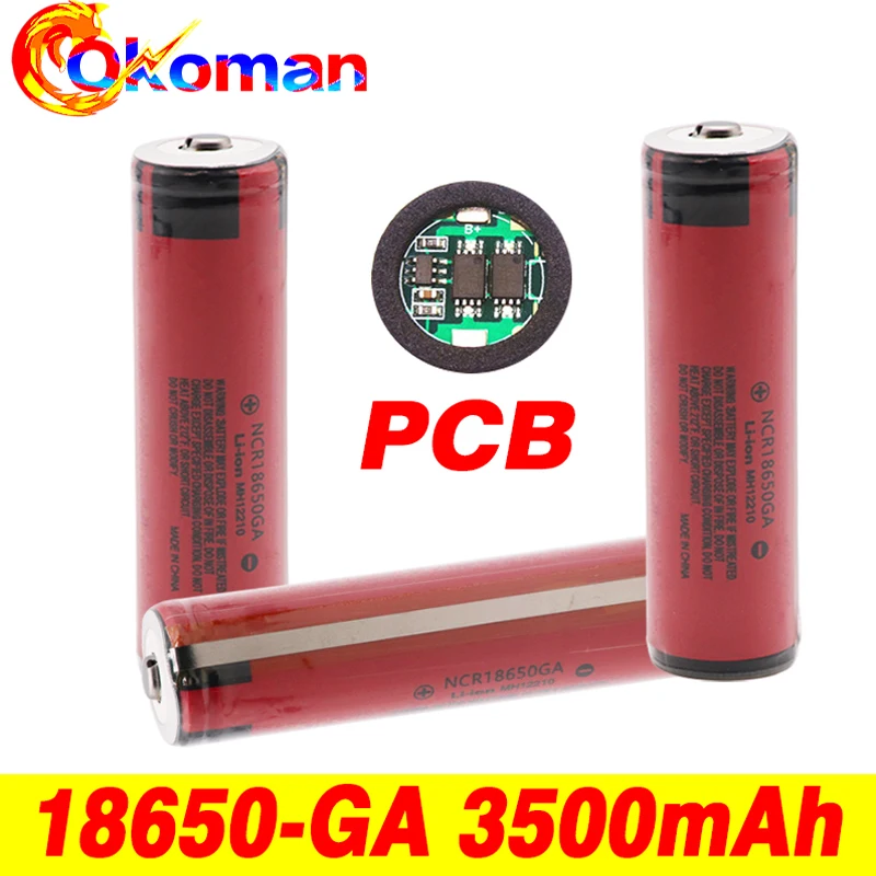 18650GA 3 7 V 3500mAh 18650 перезаряжаемая батарея для игрушечного фонарика литиевая с