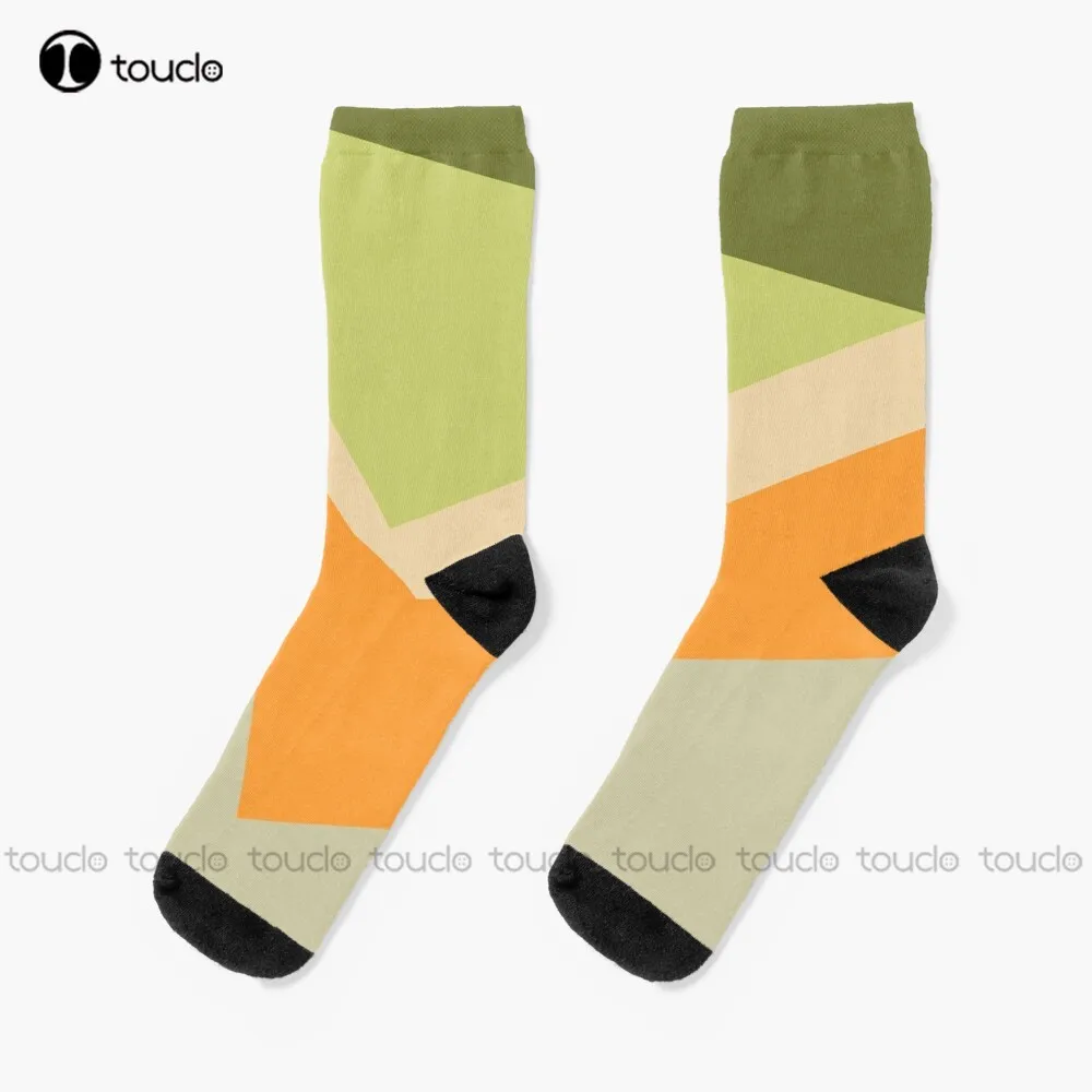 Retro Geometry Ii Socks Unisex Adult Teen Youth Socks Personalized Custom 360° Digital Print Hd High Quality  Christmas Gift