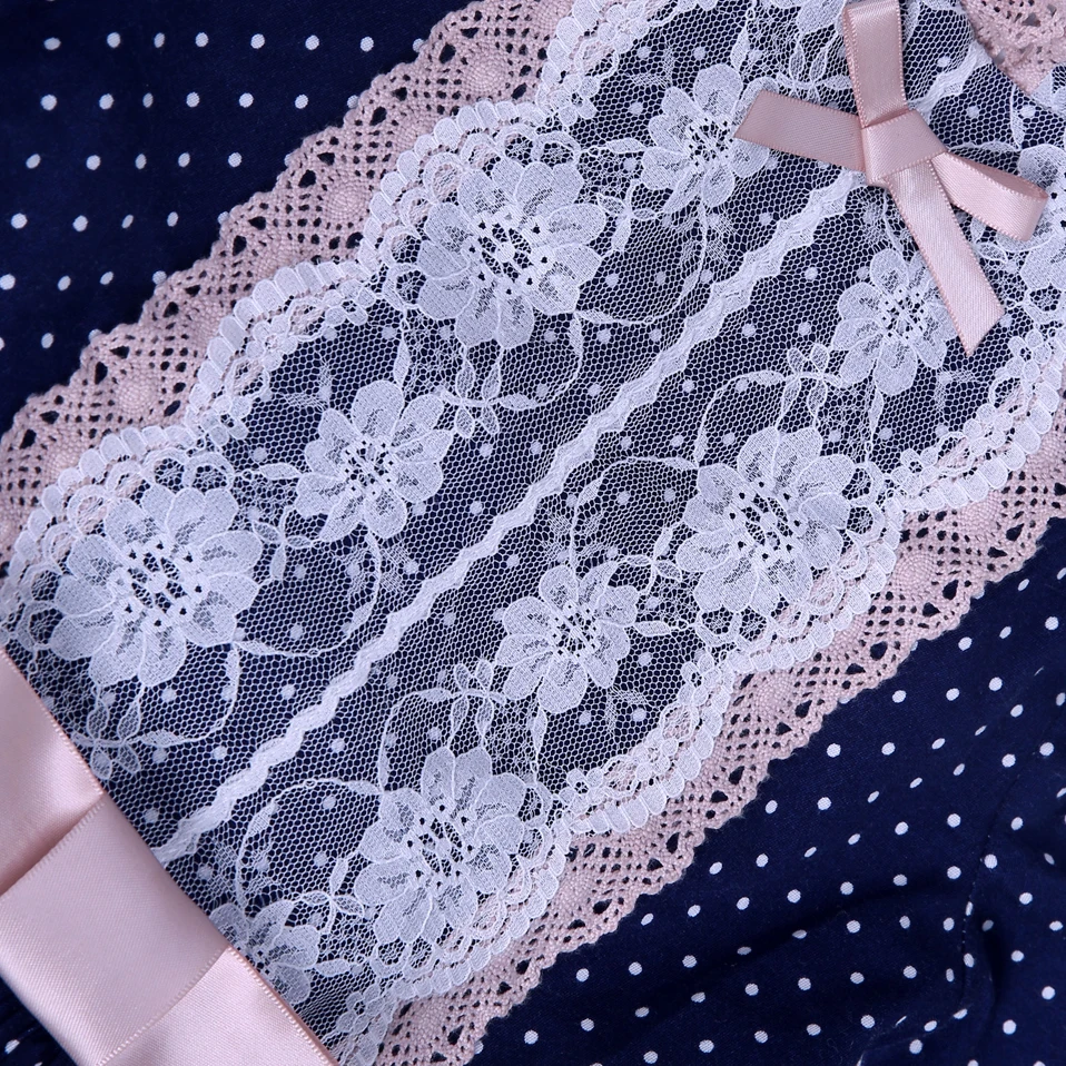 Cutestyles/платье для девочек темно-синие кружевные платья в горошек винтажный бутик