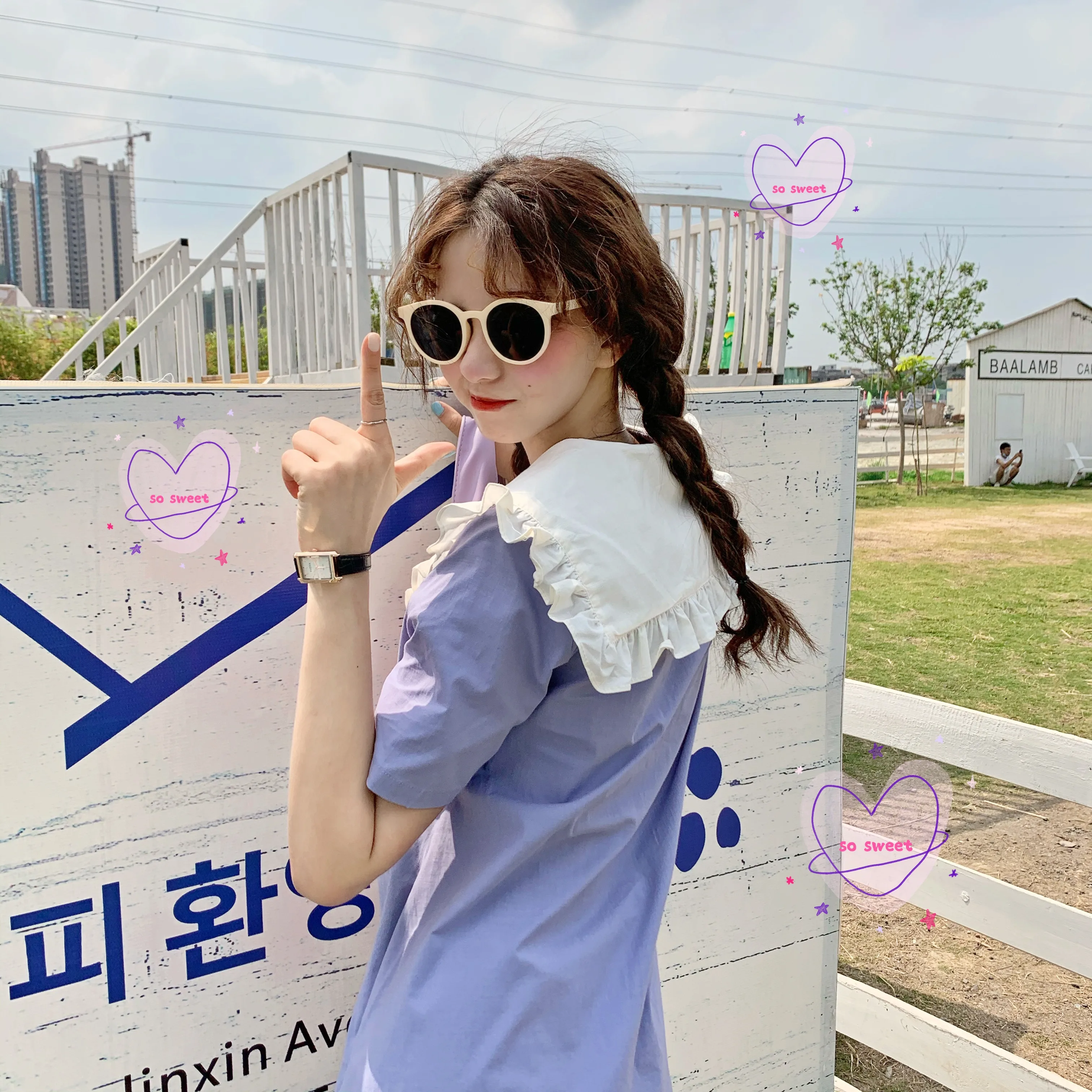 

College Style Wide Sleeve Flow Fairy Short Sleeve Doll Collar Dress Small Fairy Lady Super Fairy Mori Style First Love Sweet