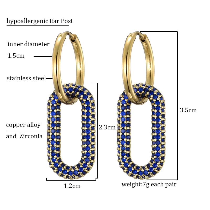 Новые золотые круглые серьги LOVBEAFAS из искусственного циркония медные овальные