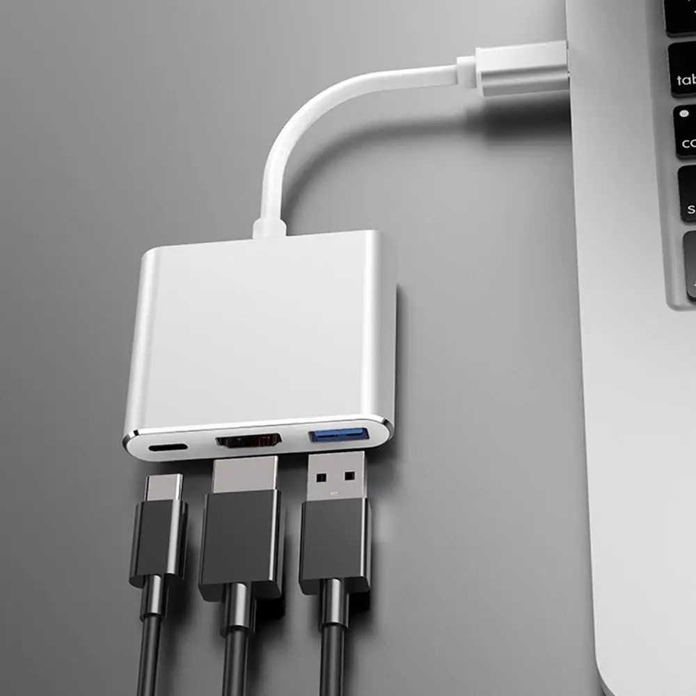 

USB 3,1 Type-C к HD USB 3,0 USB-C многопортовый адаптер конвертер для ноутбука 3-в-1 HD концентратор