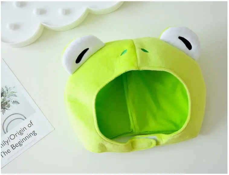 Шапка бини Женская плюшевая милая шапка с ушами кролика лягушки животного зимняя