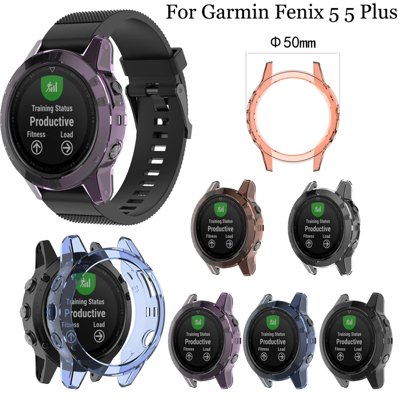 Термопластиковый полиуретановый чехол для Garmin Fenix 5 5Plus Мягкий защитный из ТПУ
