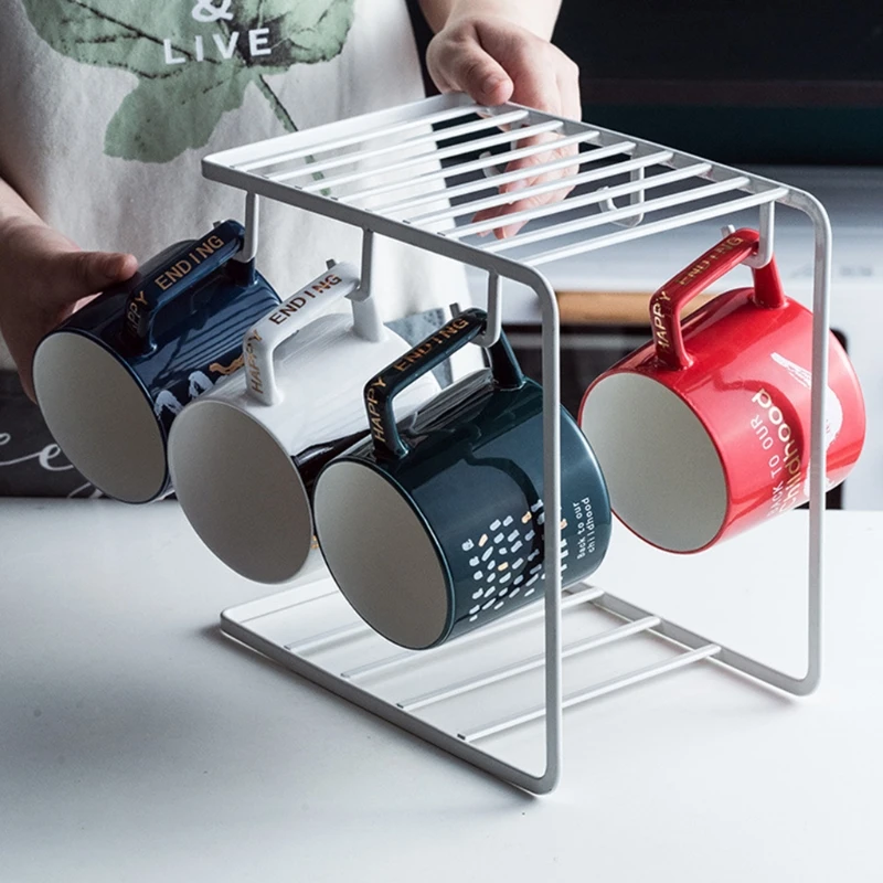 

Coffee Cup Plates Iron Rack Creative Iron Drain Shelf Cup Holder Household Mug
