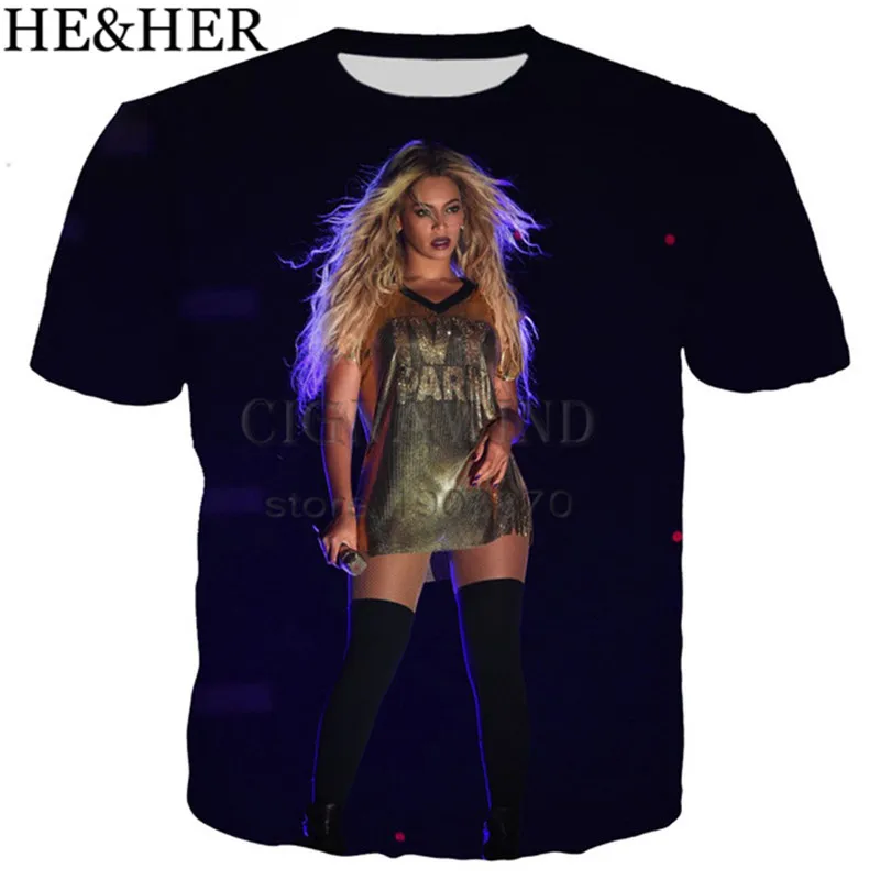 Новая популярная певица Beyonce Wish the queen of pop a 'happy Bey футболка с 3d принтом в стиле хип-хоп летние топы, футболка уличная
