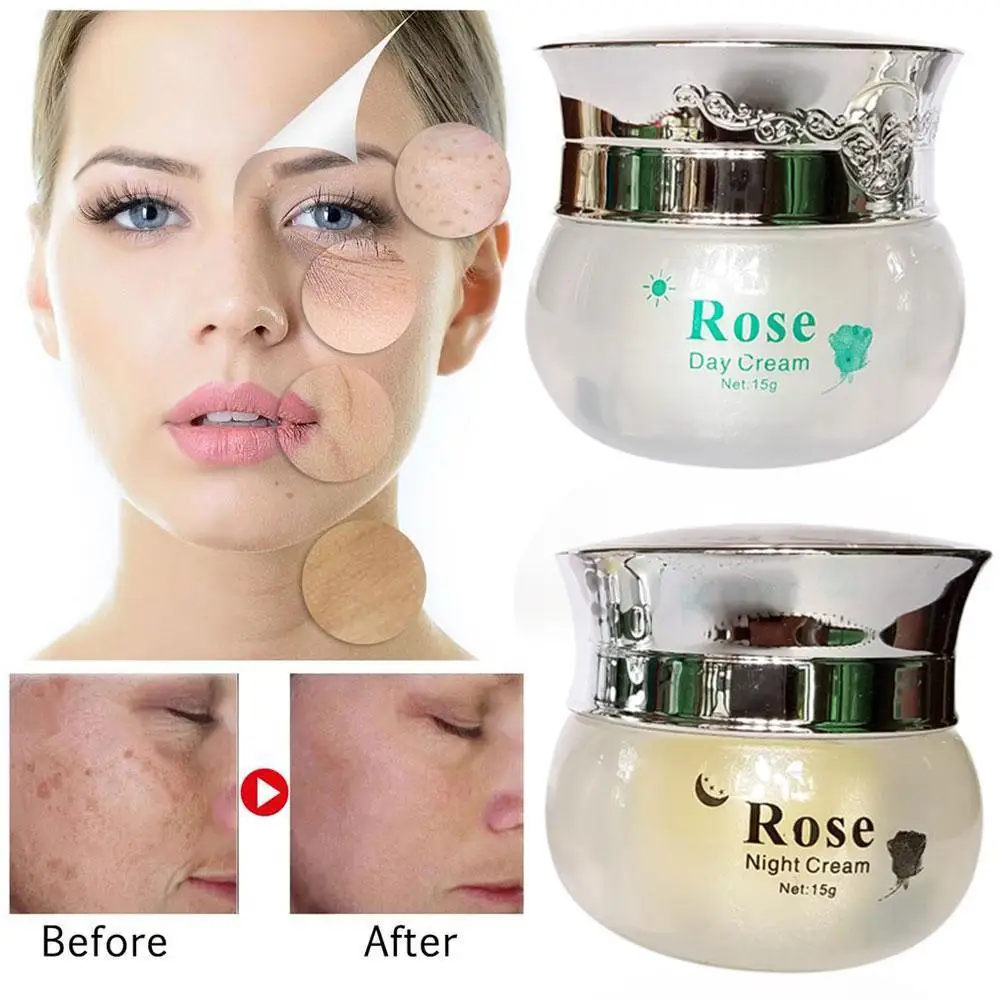 

Rose Anti Fade Acne Face Cream Nourishing Moisturizer Skin Morning For face cream Whitening Night Care Cosmetics Beauty G6H5