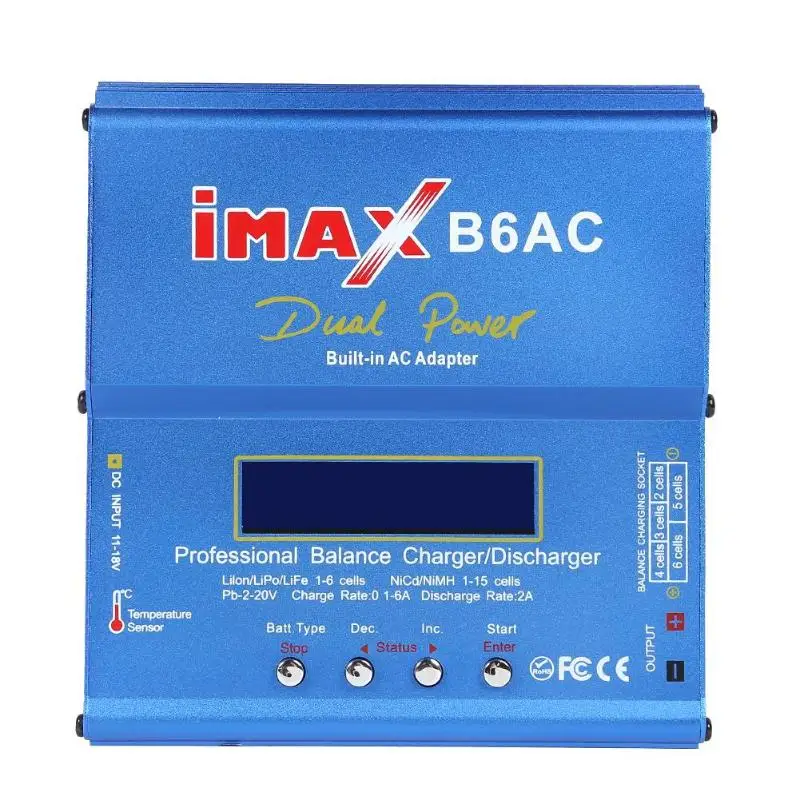 

IMAX B6AC 80W RC Balance Charger for Lipo/Li-Ion/LiFe/NiMh Battery with Parallel Charging Board Tempreture Sensor