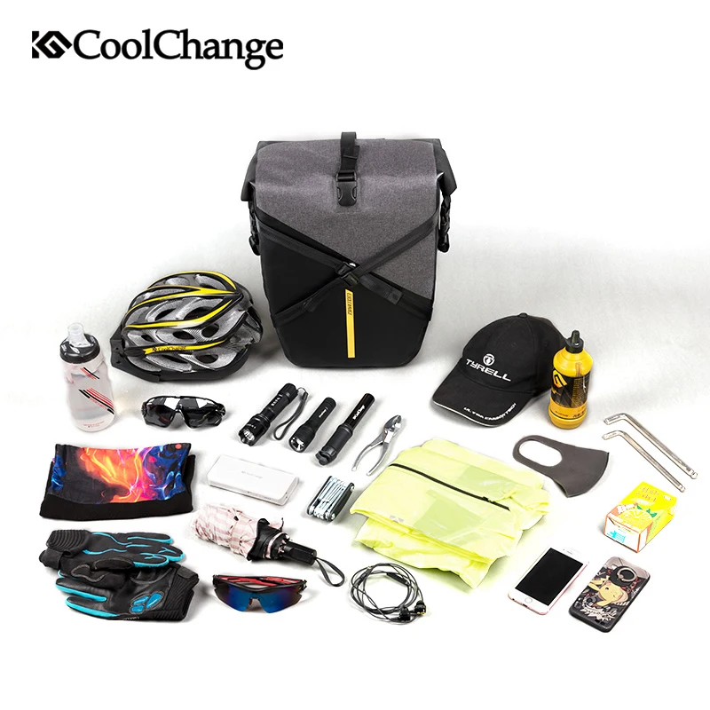 CoolChange велосипедная Сумка водонепроницаемая Светоотражающая Большая вместительная велосипедная сумка для багажа нейлоновая задняя седельная сумка Аксессуары для велосипеда