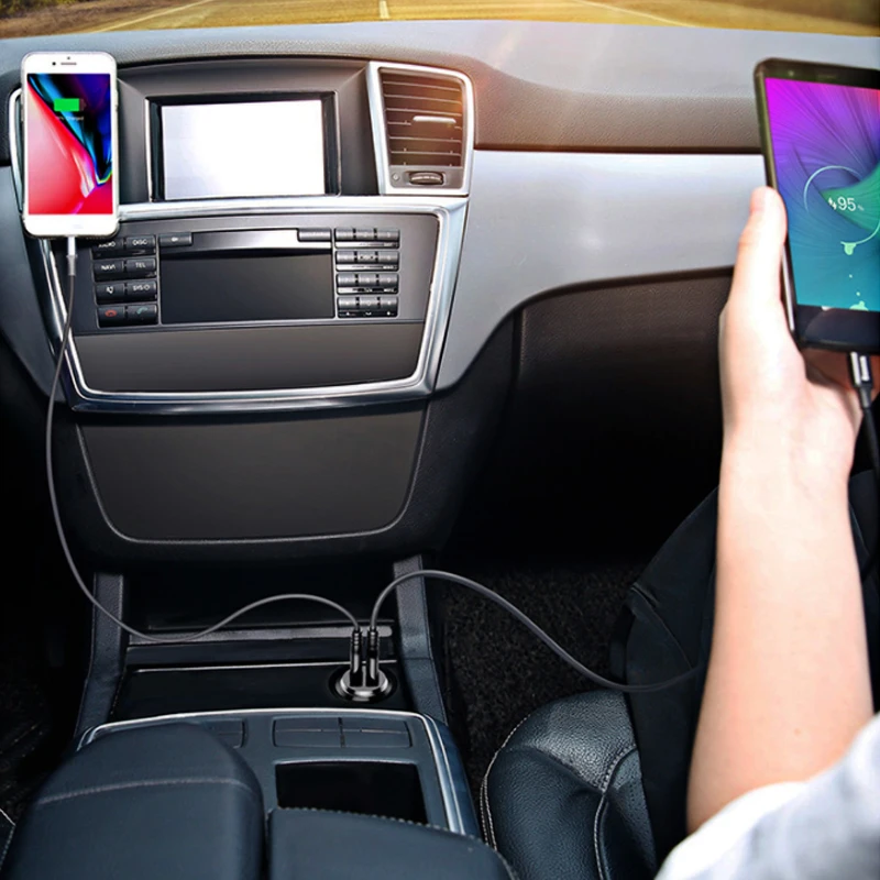 12 В 24 в авто мобильный телефон зарядка прикуриватель 5 в 3.1A автомобильное USB зарядное устройство адаптер USB разъем питания зарядное устройство для автомобиля