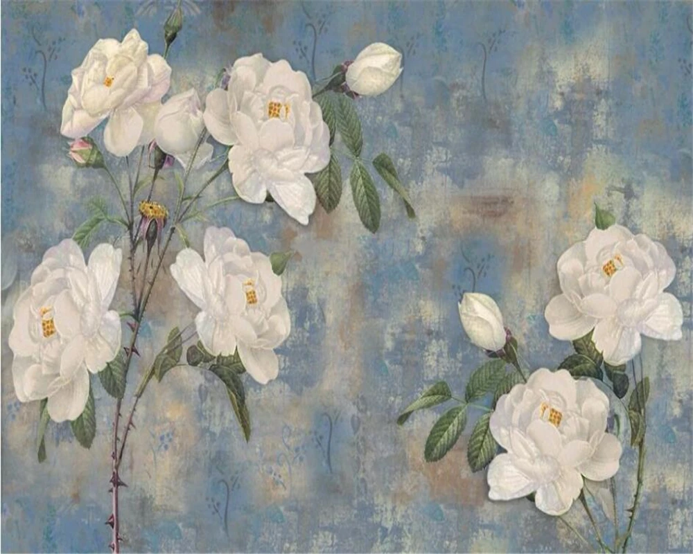 Обои на заказ wellyu в скандинавском стиле винтажные декоративные обои с акварелью