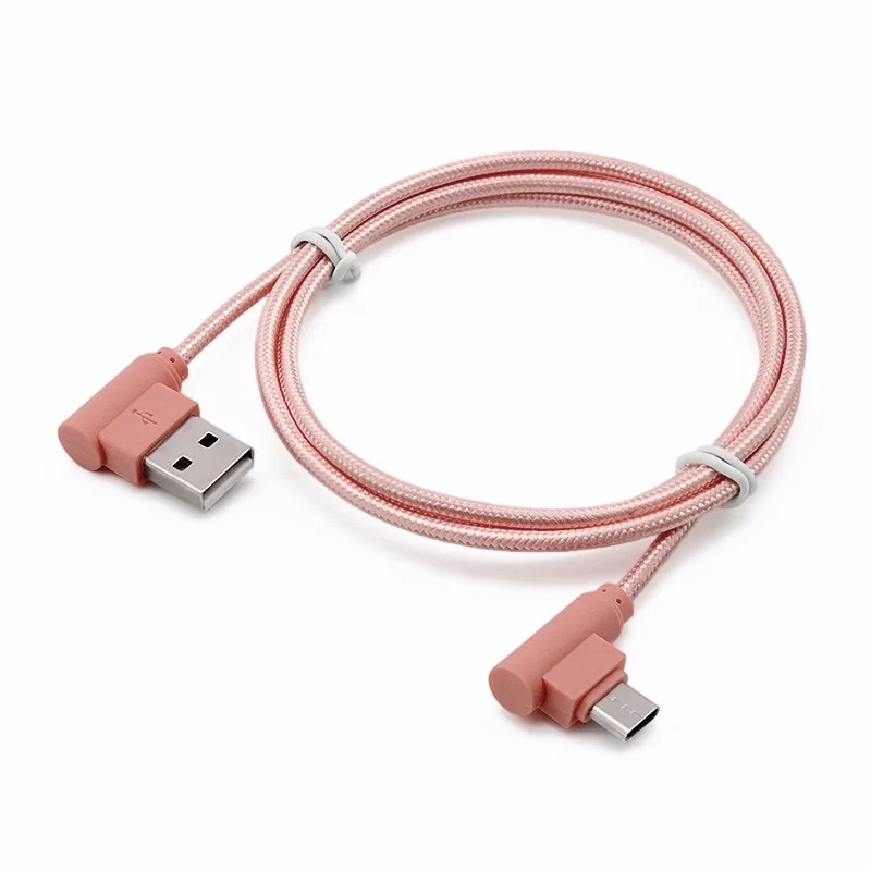 Горячая нейлоновая USB 3 1 Type C 90 градусов с прямым углом к 2 0 типа быстрой зарядки и