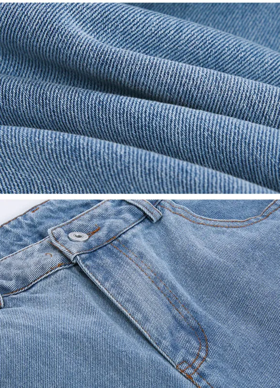 

IEFB Loose Jeans Men's Korean Trend Wide-legged Casual Ankle-length Pants Spring New 2021 Hundred Straight Denim Pants 9Y5271