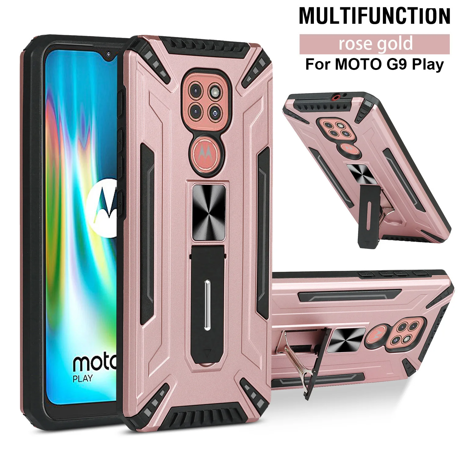 

Armor Anti Fall Phone Case For Motorola G9 G8 G Play Stylus E7 E7I E6I E6 E6S One Fusion S Plus Power Edge 4G 5G 2021 PC Cover