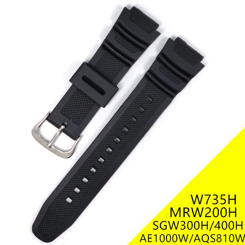 Ремешок для Casio G SHOCK W735H мягкий браслет часов SGW300H SGW400H AE1000W MRW200H AQS810W | Электроника
