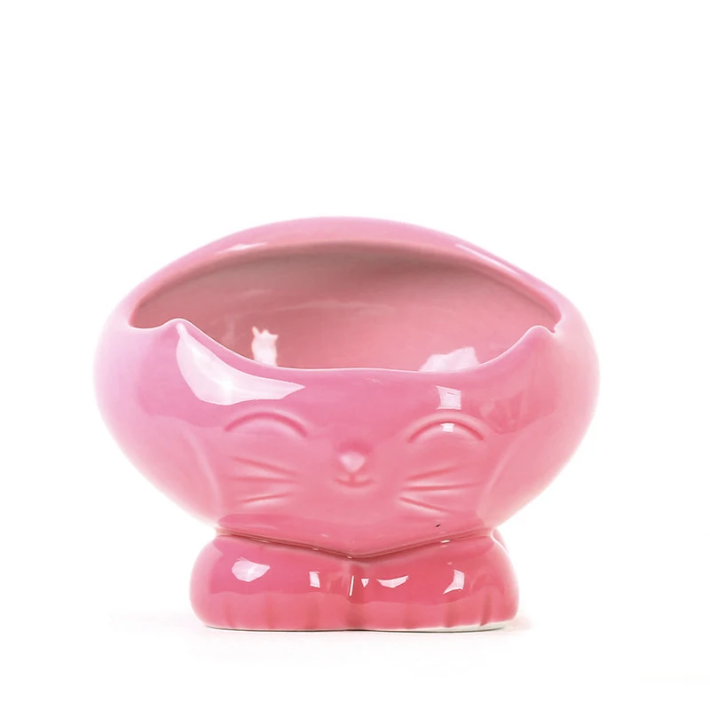 Pets Feeding Bowl Porcelain Easy Cleaning Pet Cat Dishes Water Food Storage Feeder For Basin 120x100mm | Дом и сад