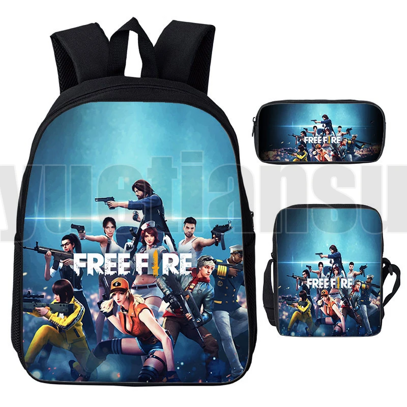 

3D Print Anime Primary School Bags Free Fire Garena Backpack Teenager Laptop Hot Game Book Bag Daily Pack Cartoon Laptop Bag