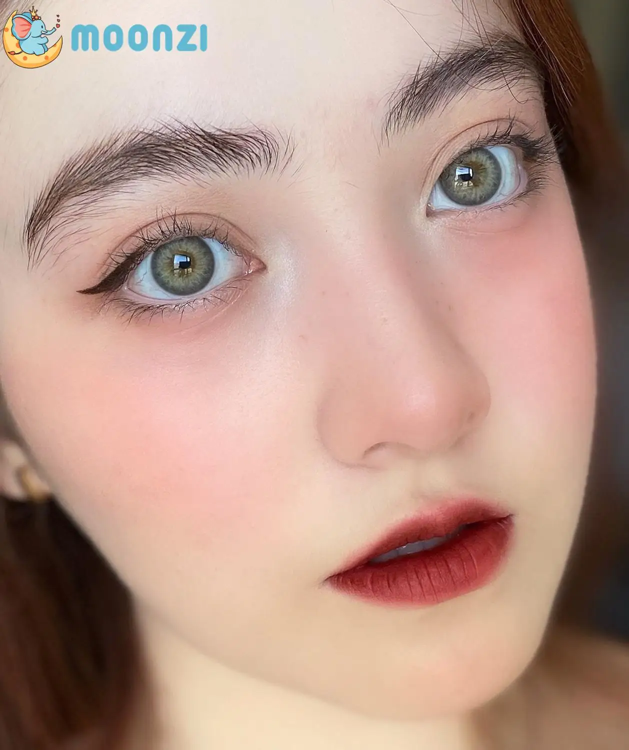 MOONZI зеленый ежегодные контактные линзы цветные для глаз небольшой красивый