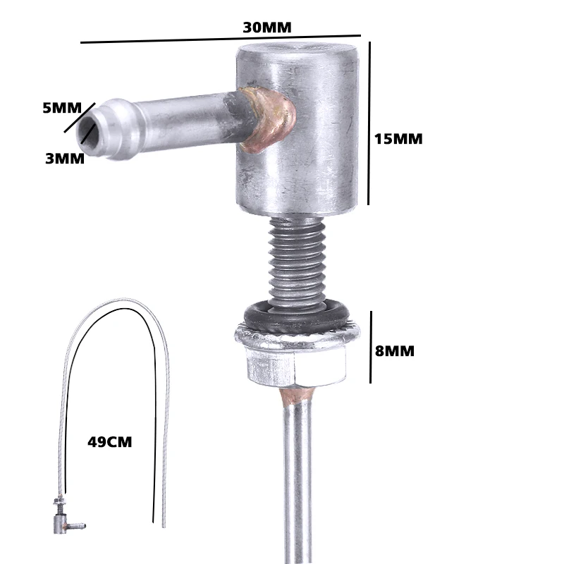 

490mm Car Fuel Tank Stand Pipe Steel Pick up Tube Line Hose Fuel Tank Heater Accessories For Airtronic D2 D4 For Air top 2000