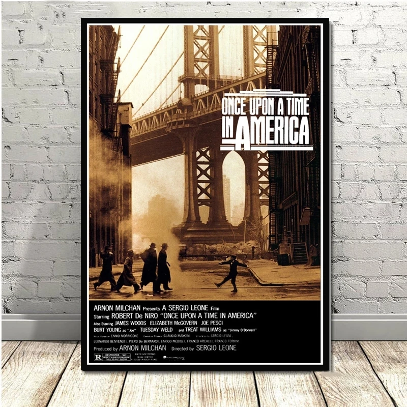 

Canvas Poster Retro Vintage Eens In Amerika Classic Movie Prints Painting Wall Art Pictures Nordic Living Room Home Decoration