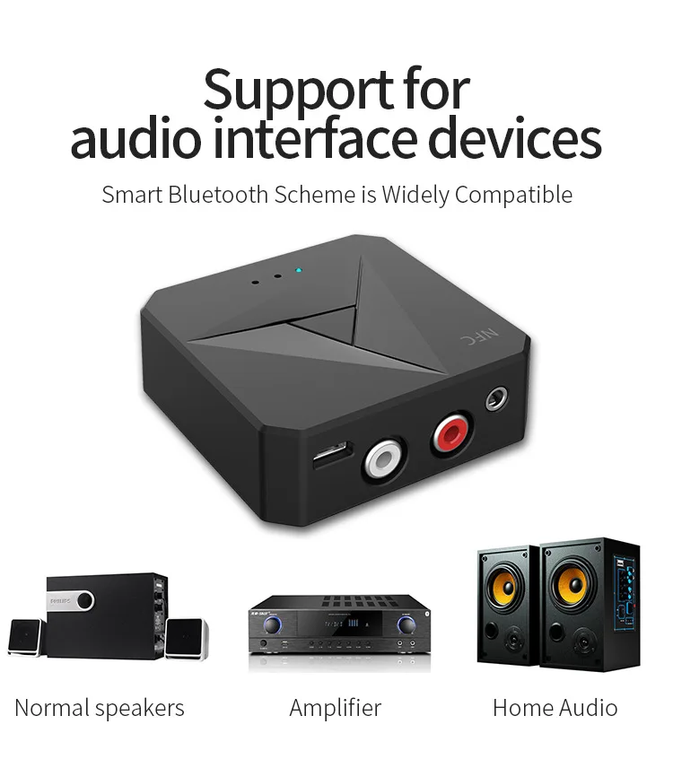 Bluetooth-compatible 5.0 Audio Receiver Transmitter AUX RCA 3.5 Jack USB Music Stereo Wireless Adapters For Car TV PC Speaker |