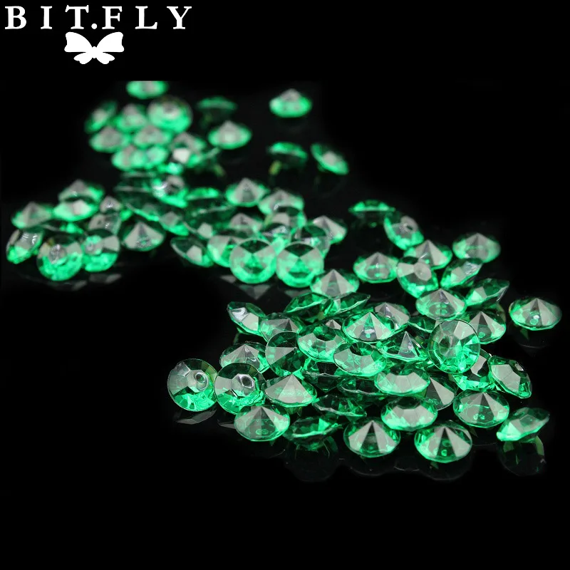 Dark green 10 мм 4 Чистый карат Свадебный Стол Разброс Кристаллов алмазное украшение 10,0 мм 2000 шт Вечерние сувениры для мероприятий - Цвет: Dark green