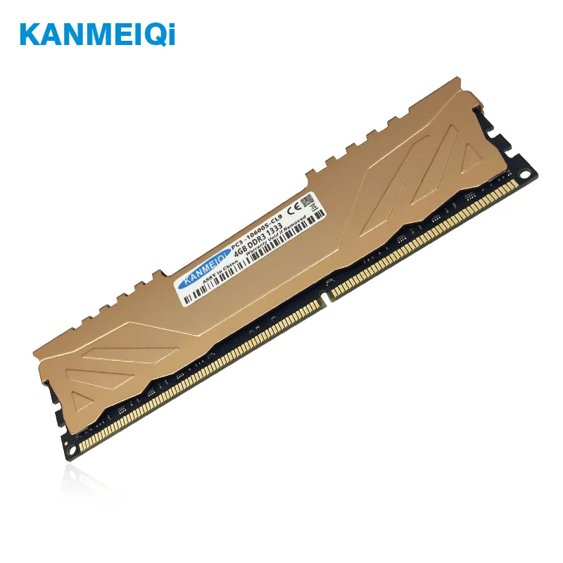 kanmeiqi desktop ram ddr3 4gb 8gb 1333mhz1600mhz memory computer ddr4 8g 16gb heat sink 2400 2666 3200mhz dimm 1 2v1 5v golden free global shipping