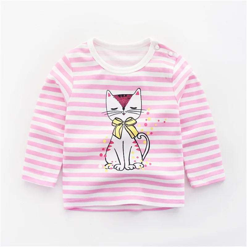 Осенняя хлопковая футболка с длинными рукавами для маленьких мальчиков и