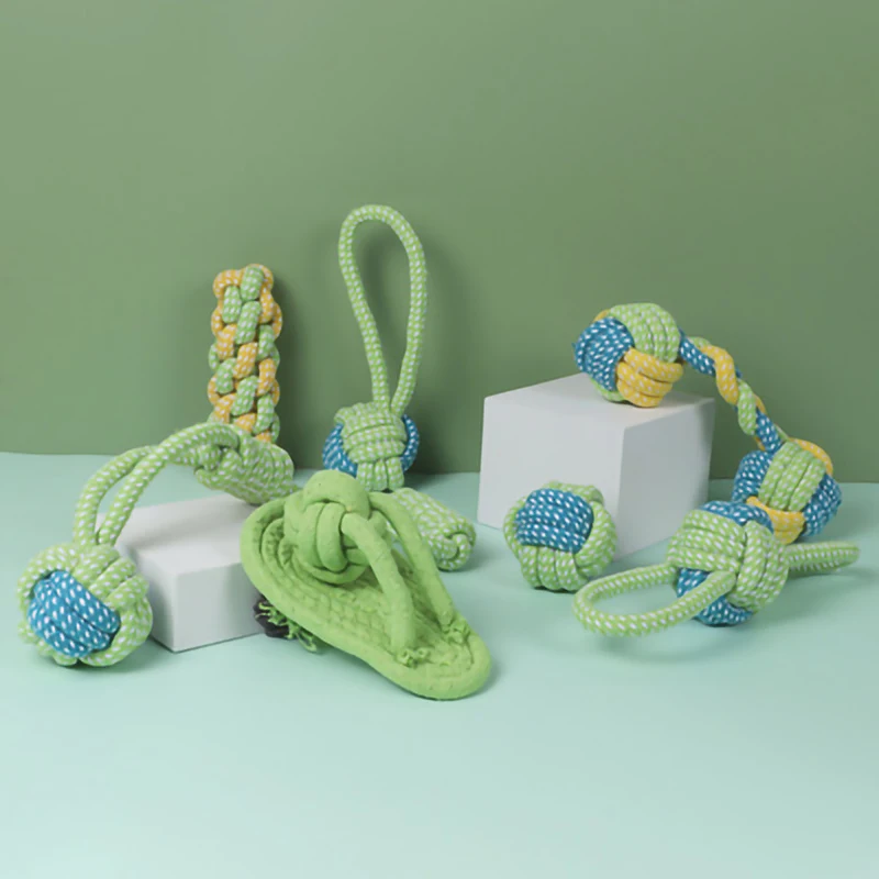 

Игрушки-антистресс для домашних животных, игрушка-веревка для чистки зубов, узел, игрушка для кошек, комбинированный набор, хлопковая верев...