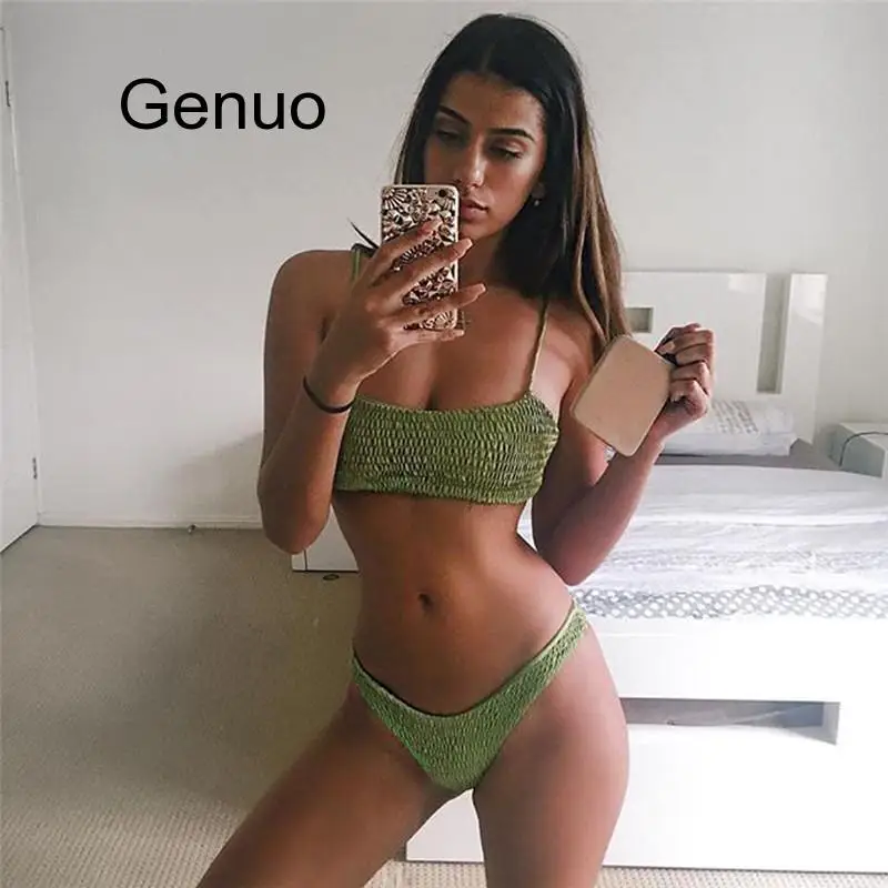 

Bikinis Mujer Women Swimwear Women Push-up Padded Bra Bandage Bikini Set Sexy Swimsuit E Swimwear Bathing