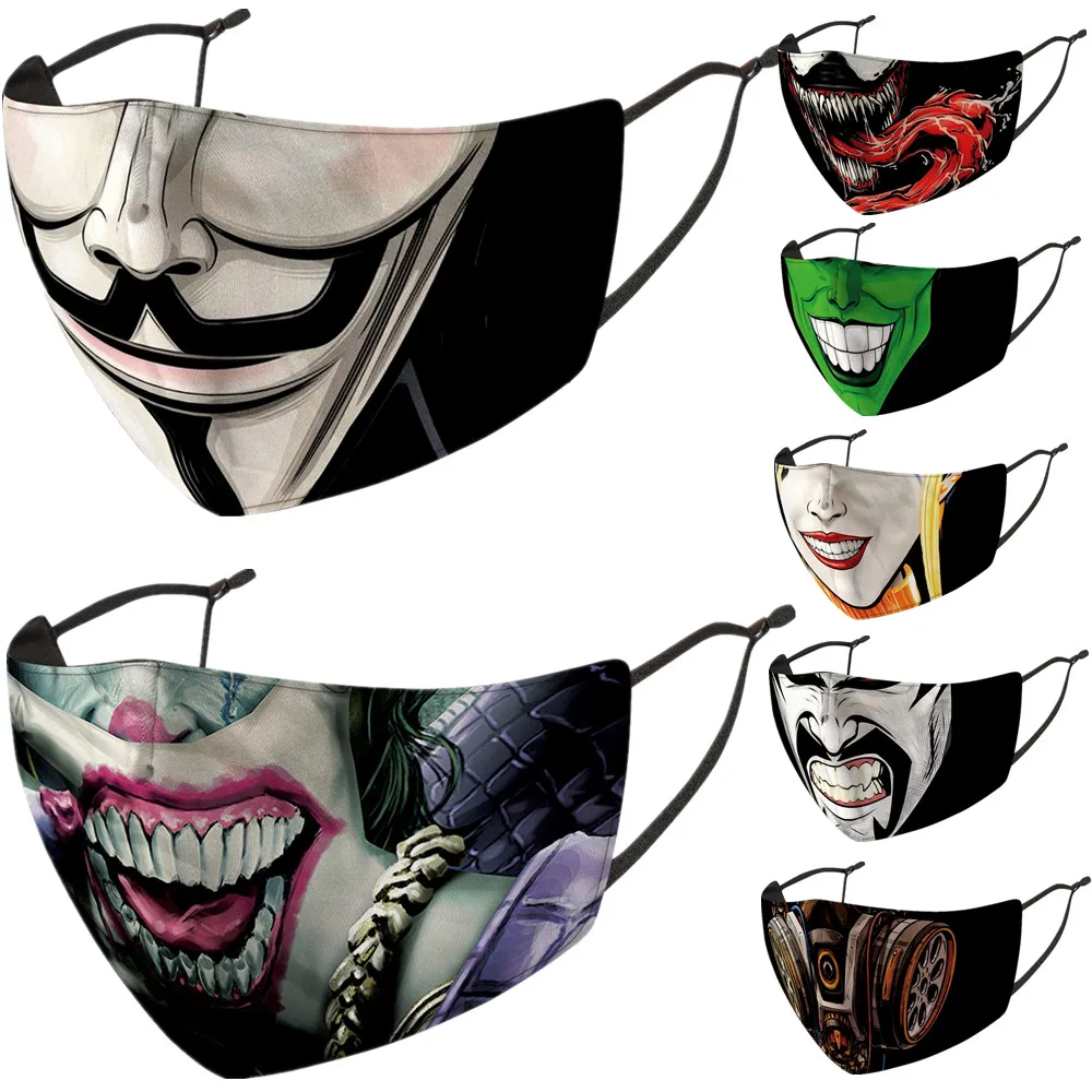 Маска для лица косплея Harleen Quinzel от пыли взрослых | Аксессуары одежды