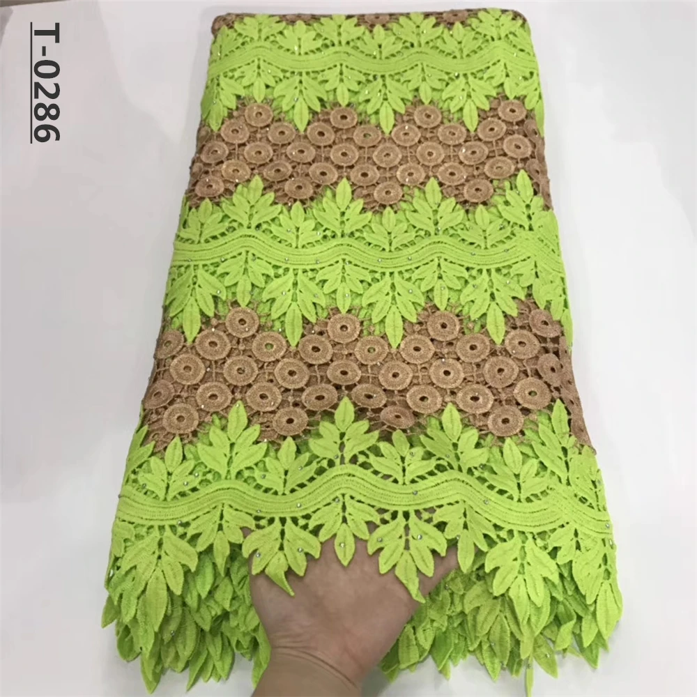 Высокое качество Африканский тюль гипюровый шнур кружевная ткань последняя