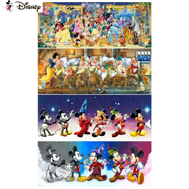 

Алмазная живопись Disney, полноразмерная/круглая вышивка с рисунком «Микки Маус», 5D Стразы