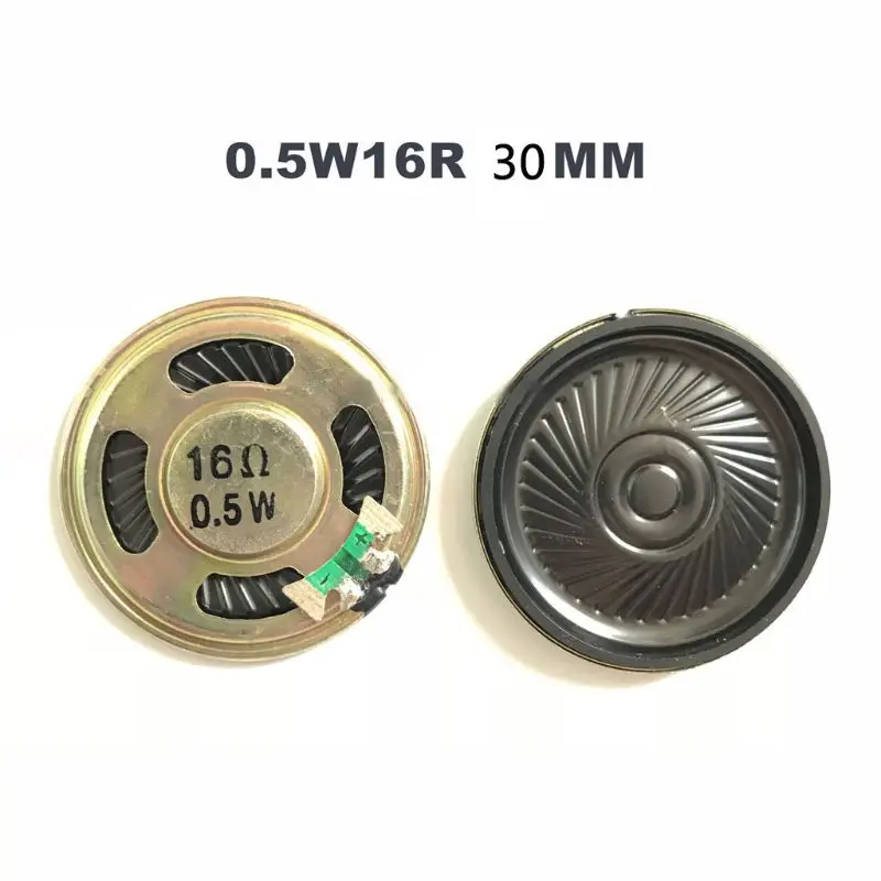 2pcs/lot New Ultra-thin speaker 16 ohms 0.5 watt 0.5W 16R Diameter 30MM 3CM thickness 5MM Whosale & Dropship | Электронные